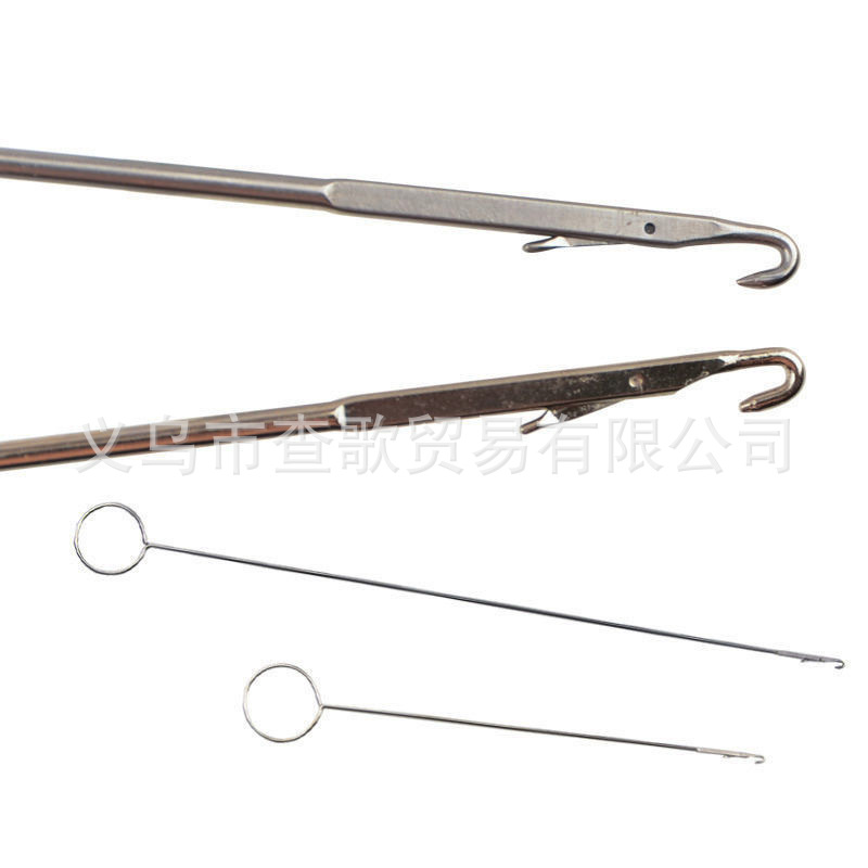 Hecho a mano DIY dispositivo de giro interior dispositivo de giro Dispositivo de ganchillo patchwork cinturón de giro Dispositivo de enhebrado de la cuerda dispositivo de corte de aguja trasera larga corta