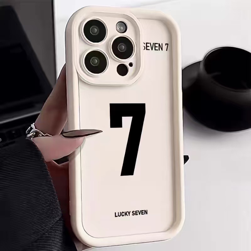 Lucky 7 para Apple 16promax funda para teléfono móvil iPhone15plus europeo y americano 13 suave 12 nicho 14/8p