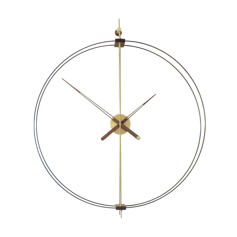 Double Pole Double Circle Nordic Modern Minimalist Spanish Large Wall Clock Living Room Dining Room Office Art Wall Clock