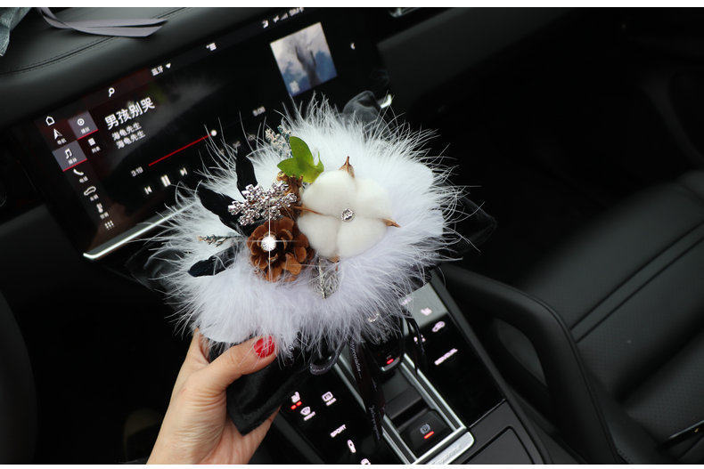 Cottonwood Bamboo Charcoal Car Fragrance Sachet for Odor Removal, Creative and High-End Car Interior Decoration Ornament