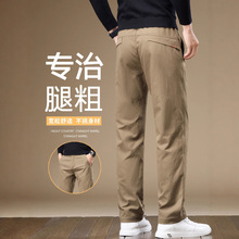 男款休闲裤春秋季2025新款潮流裤子百搭直筒修身韩版轻商务长裤男