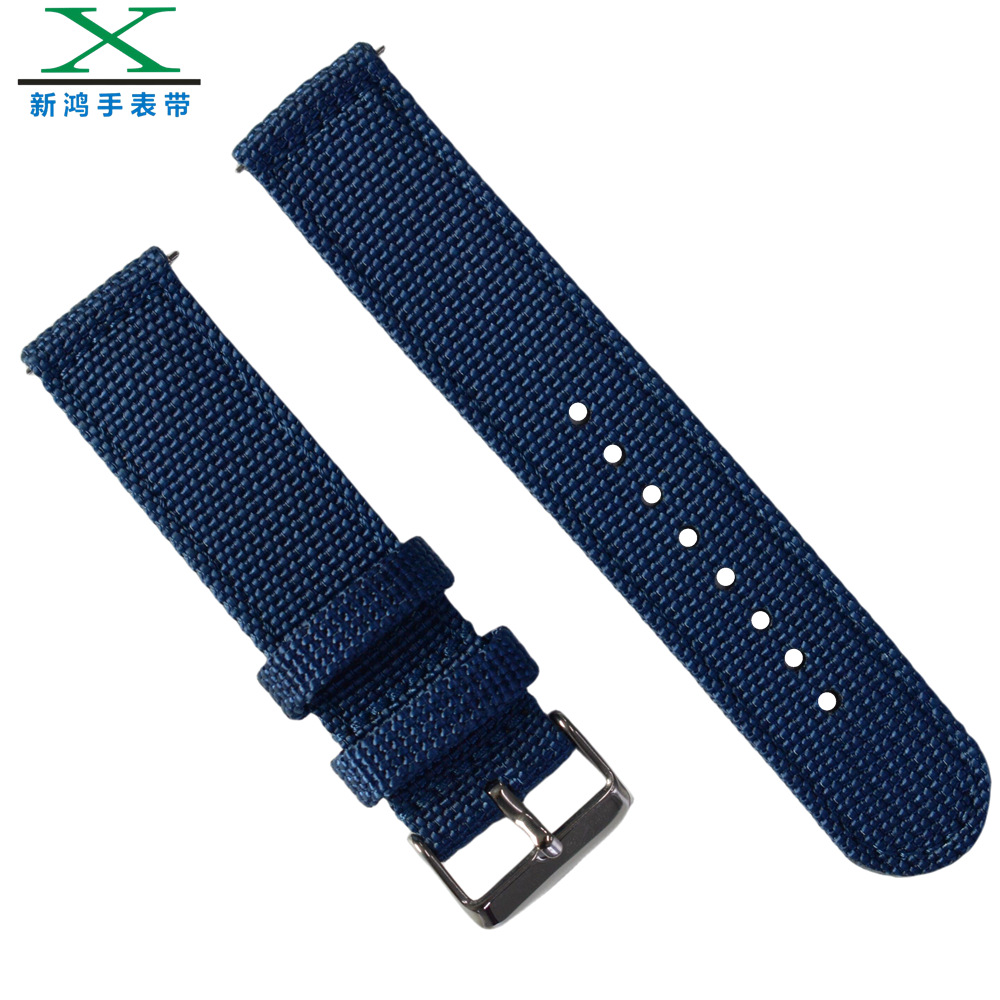 En stock al por mayor de liberación rápida de oreja real de Nylon banda de reloj 18 20 22 24mm Correa tejida de Nylon Correa