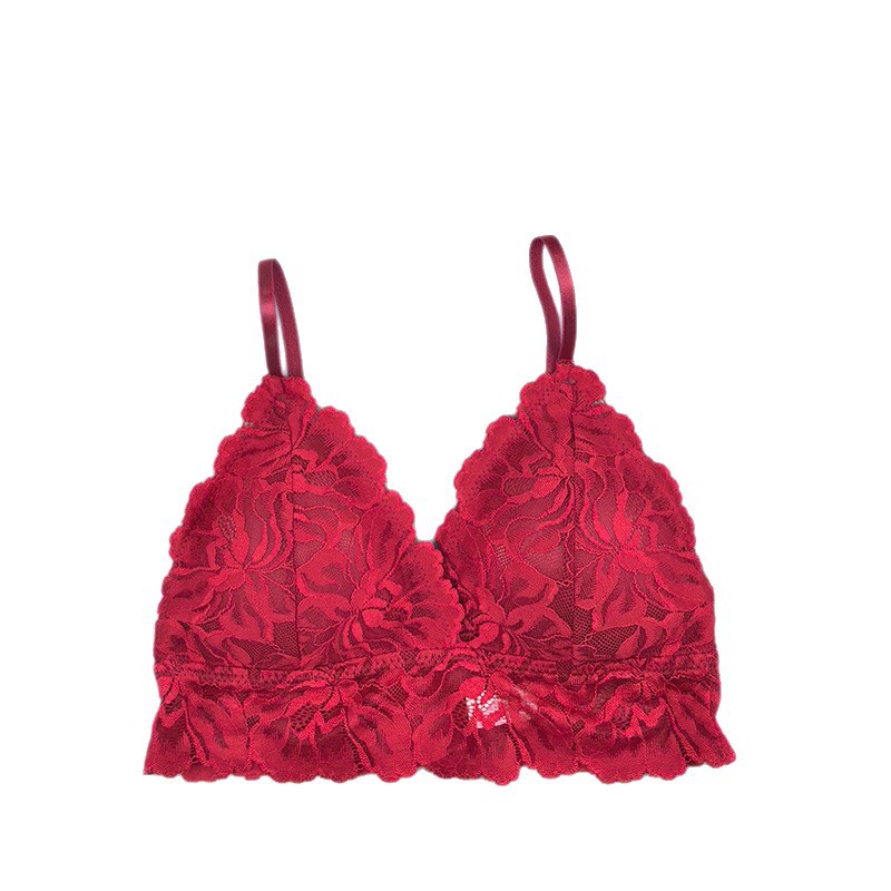 Transfronterizos Europa y América ropa interior de encaje de mujer sujetador de pecho pequeño sin anillo de acero ropa interior de pecho grande mostrando sujetador pequeño ropa interior de niñas delgada