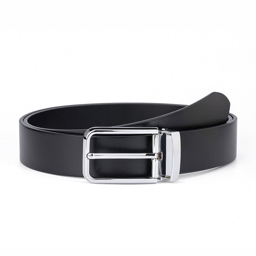 Pure cowhide leather belt fashion men's first layer cowhide alloy clip pin buckle genuine leather belt business leatherbelt