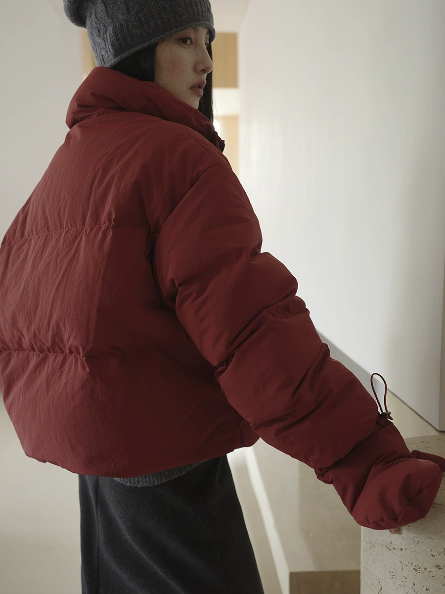 Winter down jacket, gloves, Korean style, oversize