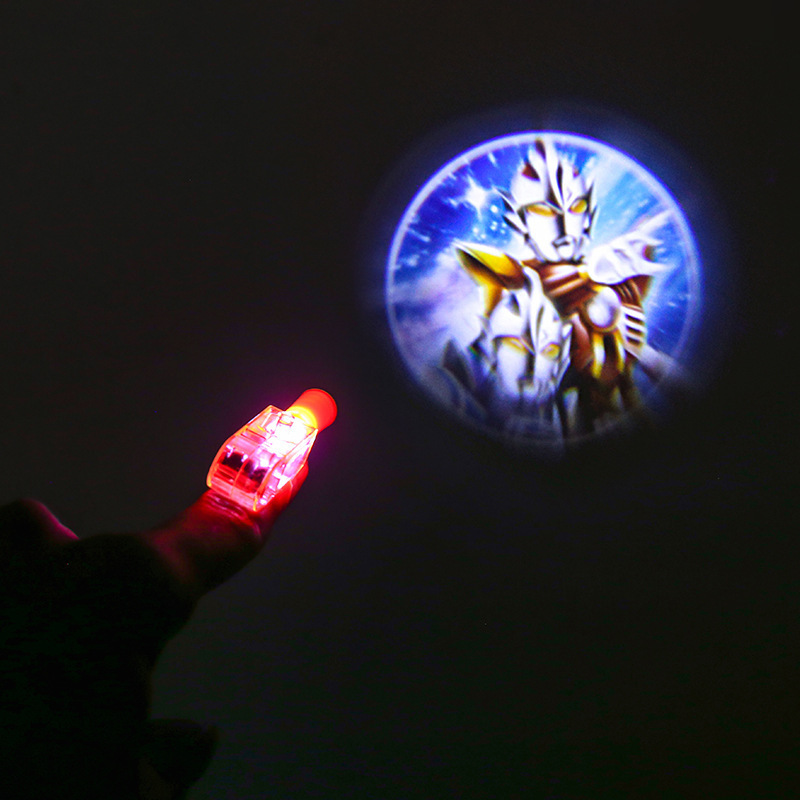 卡通图案儿童手指投影灯发光玩具LED摆地摊发光戒指灯手指灯批发|undefined