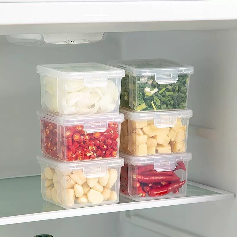 Refrigerator side door side dish box kitchen onion ginger garlic storage box refrigerator green onion crisper fruit food sealed wholesale