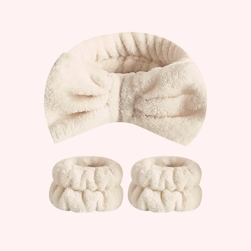 기계 스티치 활 헤어밴드 1 + 손목 2-카키 (3 세트)(20*12*3.5cm 62g)