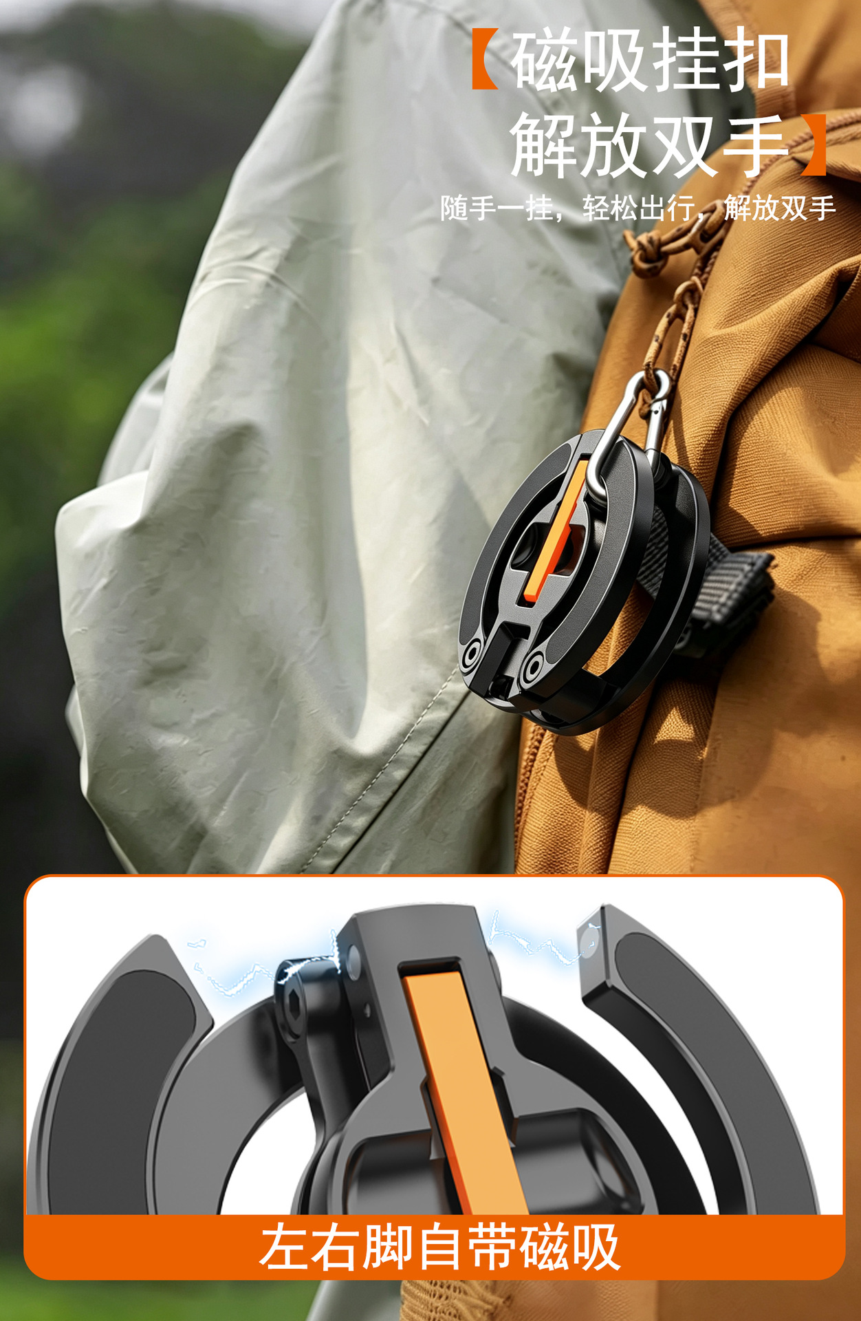 New Car Navigation Folding Bracket Magsafe Magnetic Multifunctional 360-Degree Rotating Innovative Three-Axis Phone Holder