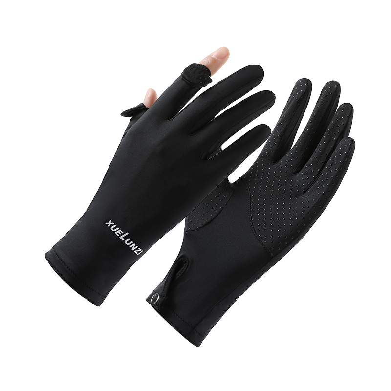 Guantes de protección solar, protección para mujer de verano, protección UV, conducción de seda de hielo, bicicleta eléctrica al aire libre, guantes cortos delgados image 14