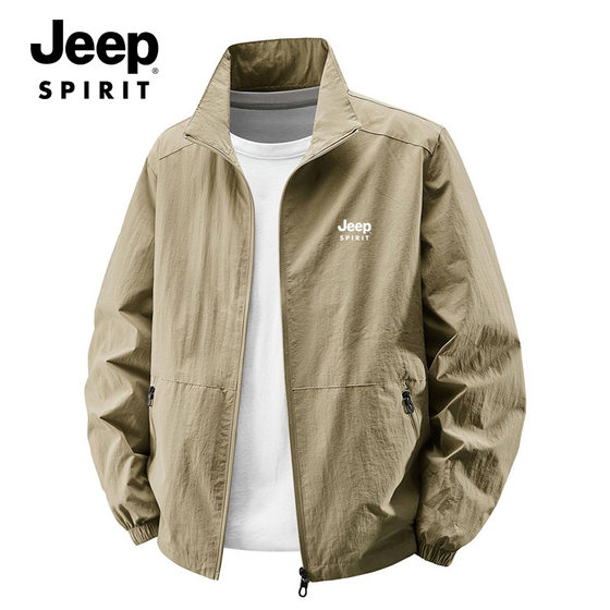 2025 Spring New Men's Casual Work Jacket Simple All-match Comfortable Breathable Skin-friendly Daily Outdoor Windproof