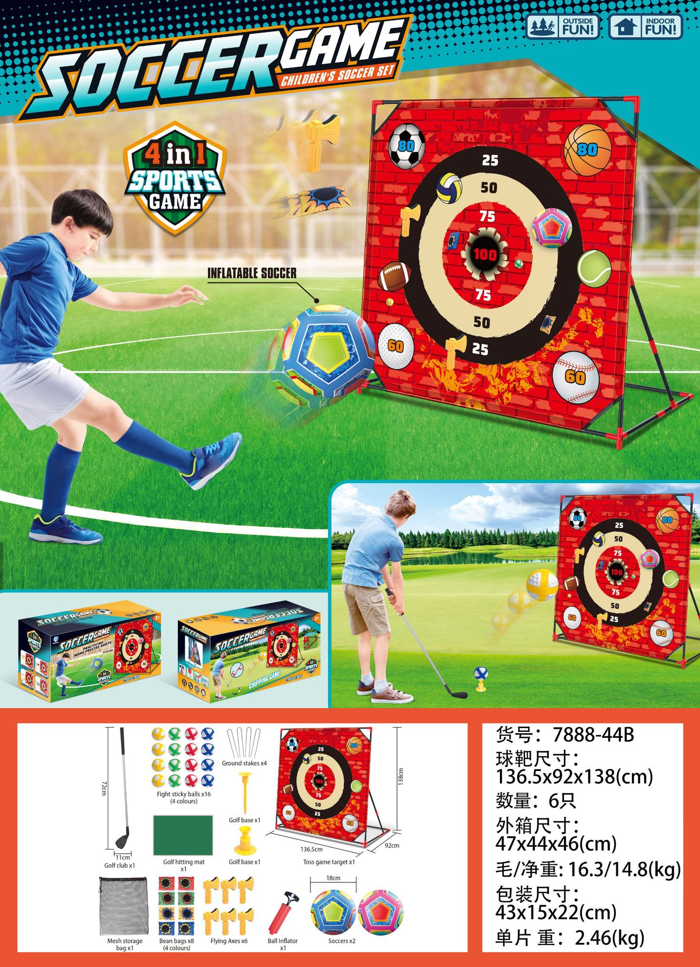 Fabricante de origen 40 juegos de alfombrillas de golf, práctica de objetivos para interiores y exteriores, juguetes deportivos de golf de ocio