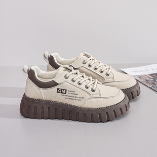 Autumn 2024 small white shoes new Korean ins sports running female students thick-soled increased casual shoes XQ229