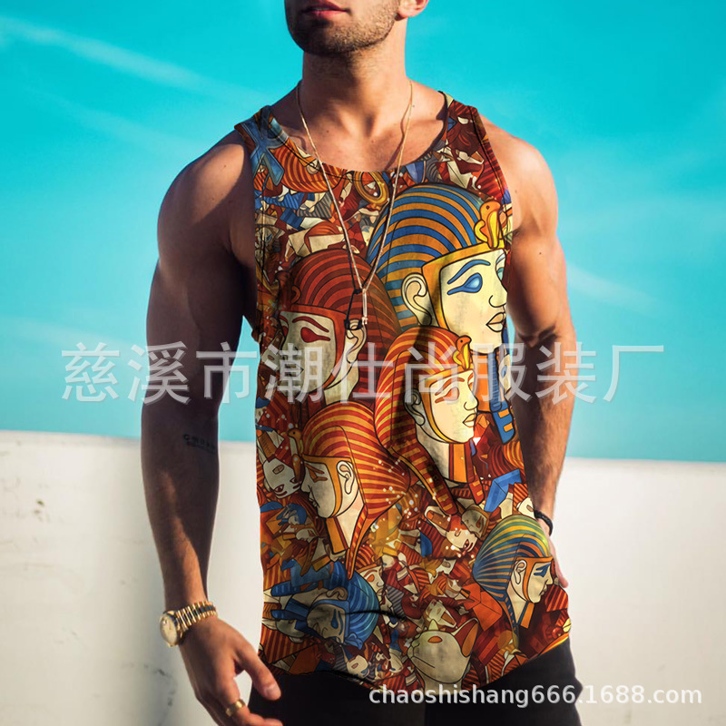 Camiseta sin mangas hombre fitness running verano estilo europeo Venom