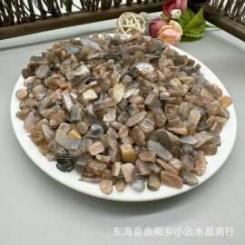 批发黑骨干水晶碎石原石香熏石扩香石居家办公装饰摆件