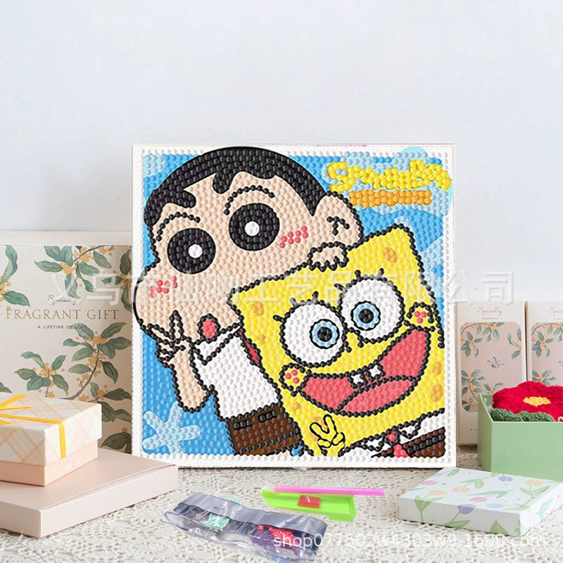 Алмазная мозаика 20×20 см, детская анимационная панно, полная выкладка, новый стиль, ручная работа DIY, декор для гостиной