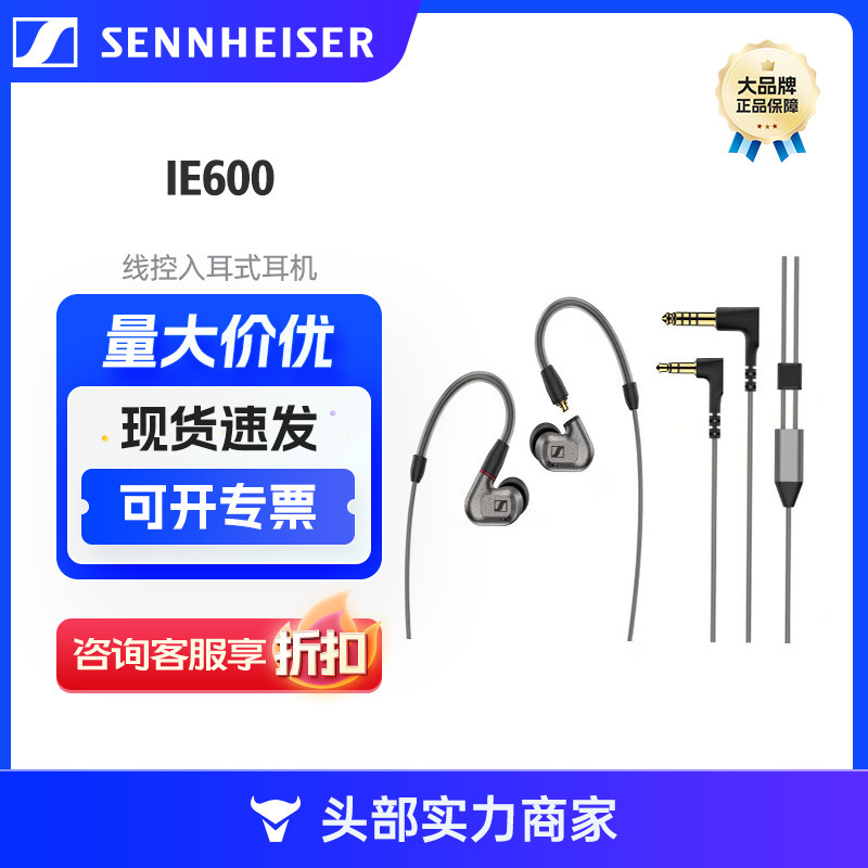 Sennheiser Ie600 High-Fidelity Hifi Music Headphones Amorphous Zirconium Shell Sennheiser Ie600 High-Fidelity Hifi Music Headphones Amorphous Zirconium Shell