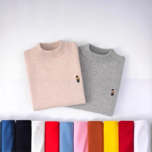 男女童半高领毛衣儿童加绒加厚加绒针织衫打底衫秋冬款中大童宝宝