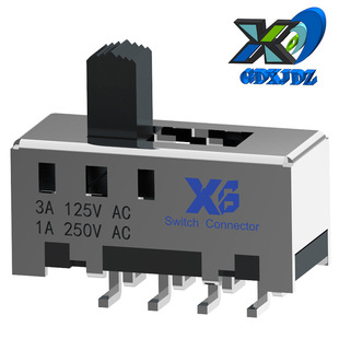 3-Position Positive Toggle Switch 3A Vertical Three-Position Sliding Switch High Current Vertical Three-Position Toggle Switch 3A