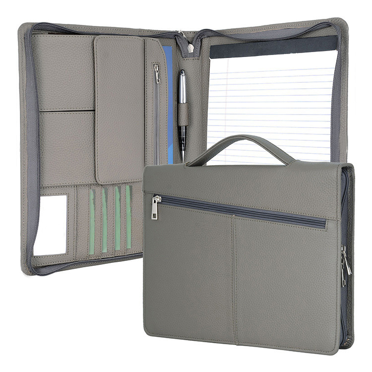 Customized Microfiber Leather Folder, Business Office Portable Document Bag, Multifunctional, Can Hold Tablet Computers, Manager's Folder