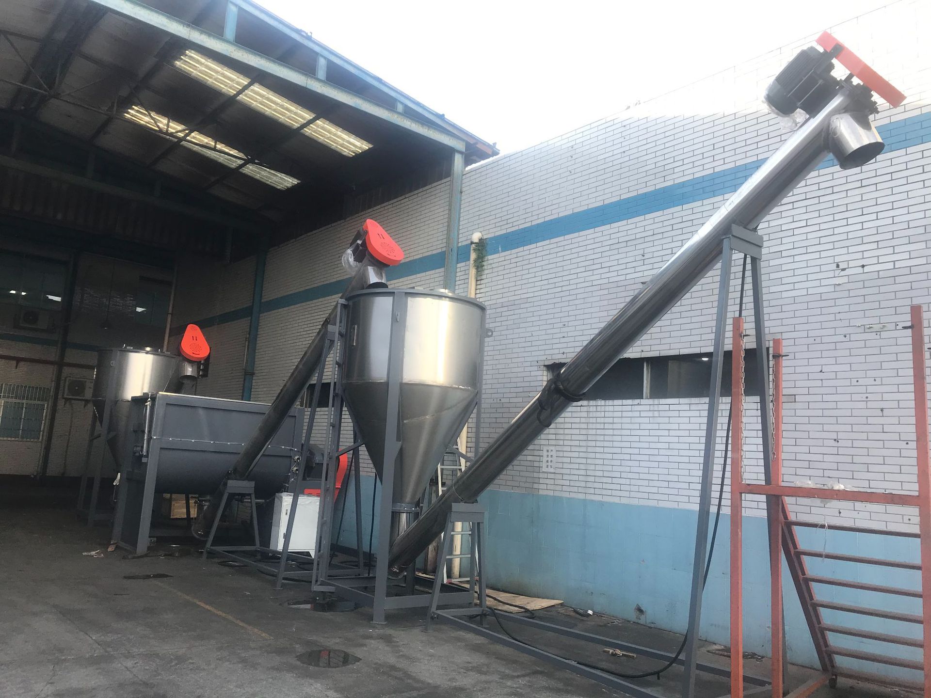 Yatay şerit karıştırıcı, kuru toz spiral bantlı mixer