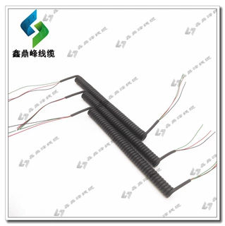 【弹簧线定制】TPU/PU弹簧线3芯OD3.5mm/4.0mm/4.5mm3芯弹簧线厂
