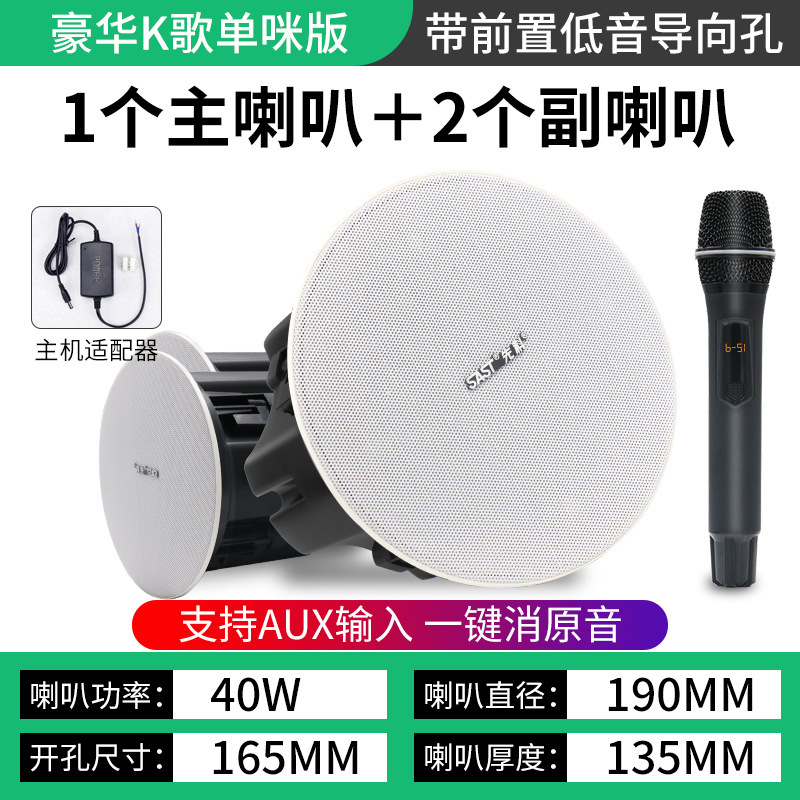 Xianke ワイヤレス Bluetooth 天井スピーカー 天井スピーカー 埋め込みスピーカー ショップ レストラン 商業用|undefined
