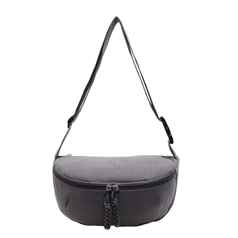 Bolso de pana en el pecho para mujer 2024 nuevo bolso de hombro ligero de gran capacidad casual todo fósforo hombro diagonal bolso diagonal en el pecho marea