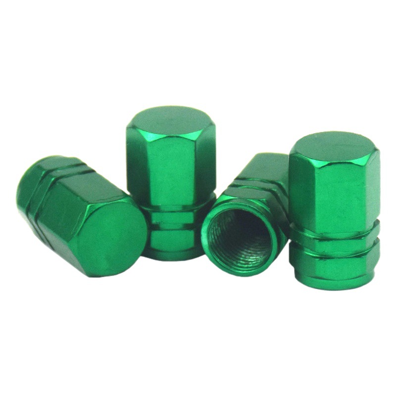Colorful car tire aluminum alloy hexagonal valve cap car modified aluminum alloy color dust cap spot