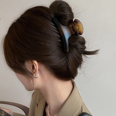 中号抓夹女新款后脑勺鲨鱼夹高级气质发夹小号发量少盘发夹子头饰