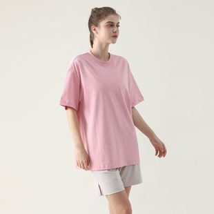 Loose Yoga Sports Short-Sleeved Women's Round Neck Breathable Fitness Clothing Pilates Training Yoga Clothing New Large Size T-Shirt