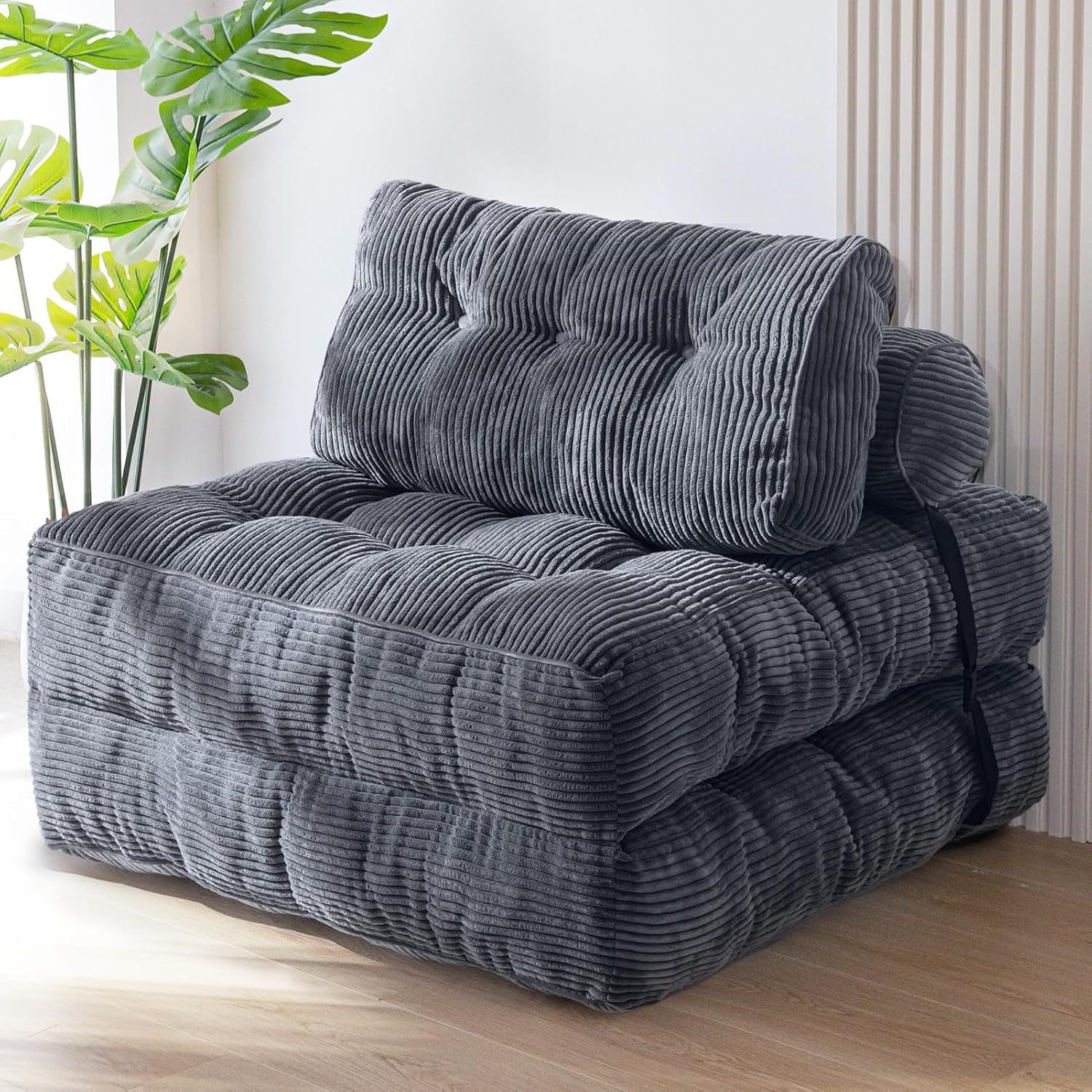 Amazon Cross-Border Compressed Vacuum Fabric Foldable Sofa Bed Living Room Tatami Modern Single Lazy Sofa