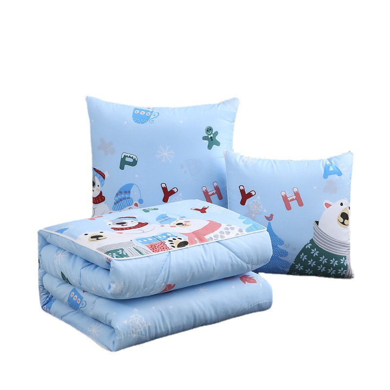 Pillow Quilt Dual-purpose Thickened Car-carrying Office Nap Pillow Pillow Cushion Folding Air-conditioning Quilt 2-in -1