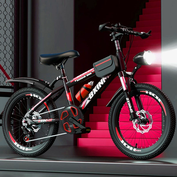 ¤LED light black and red/variable speed [disc brake/shock absorption] gift pack-18 inches 6-9 years old 120-140+