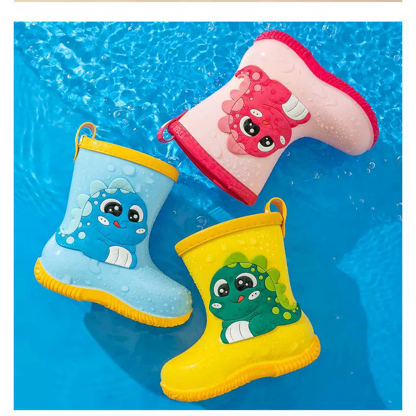 Детская дождевая обувь для мальчиков Детская нескользящая дождевая сапога водонепроницаемая детская резиновая обувь для девочек летом 2-6 лет детская водная обувь