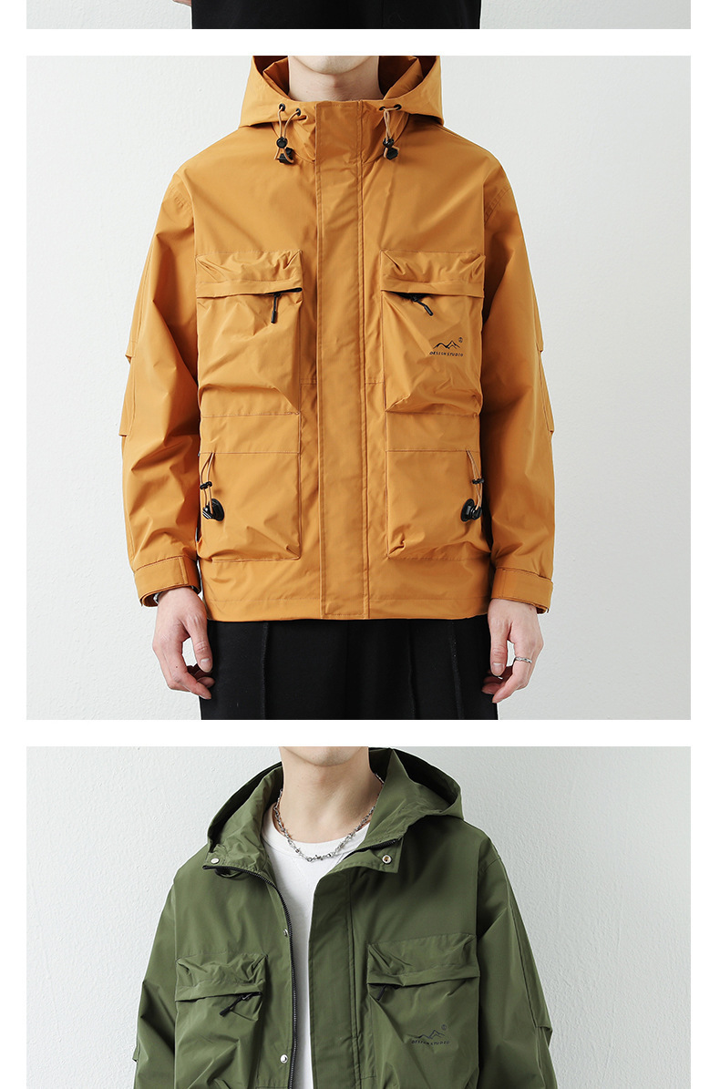 Herrenbekleidung Herren Frühlingsjacke Frühling Herren All-Match High-End Herrenjacke mit Kapuze Arbeitsjacke Lässiger Jugend-Studenten-Stil_voghion.com