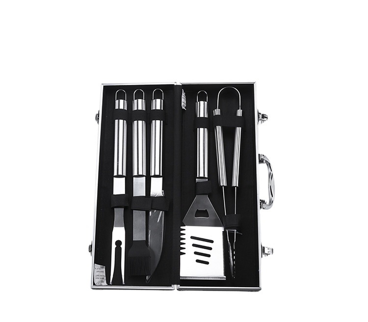 亚马逊 烧烤工具26件套装bbq 不锈钢烤具 户外用品烤叉烤炉烤网