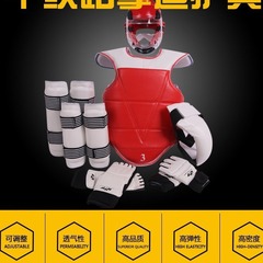 テコンドー保護具5点セット8点セットの子供の実戦平紋が厚くなっています。