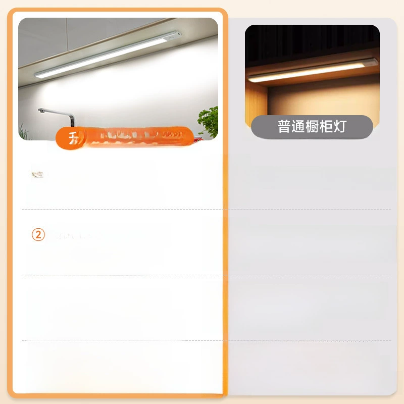 LED внутреннее освещение для гардероба, перезаряжаемая физиологическая индукционная световая лента, магнитная лампа для кухни, самоклеящаяся обувь