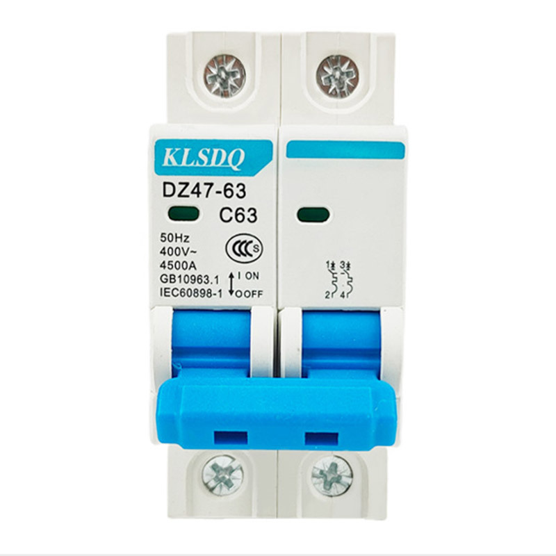 Small circuit breaker DZ47-63/2P household air switch circuit breaker direct supply manufacturer micro circuit breaker