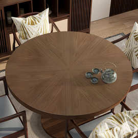 木纹皮革圆桌垫防水防烫防油免洗感大圆形仿木质餐桌布茶几垫