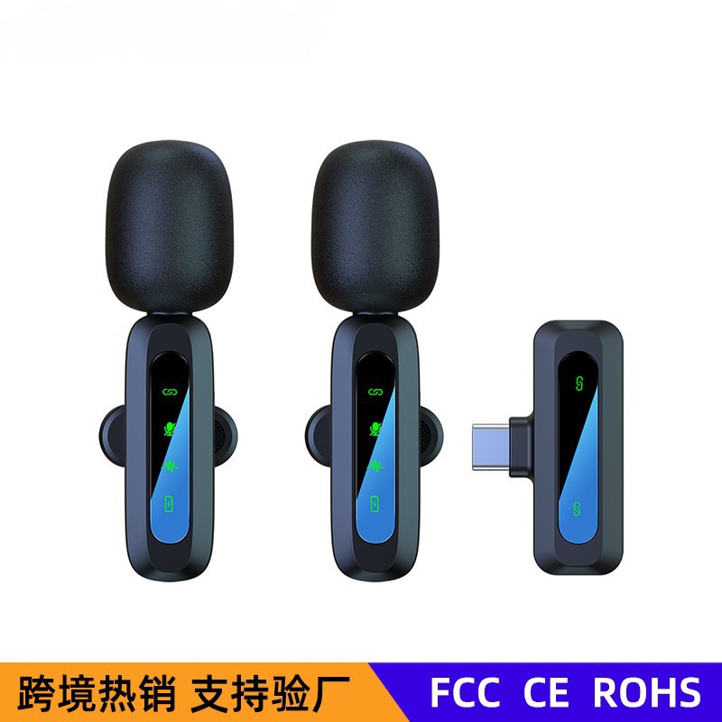 New Private Model Wireless Lavalier Microphone J3 Intelligent Noise Reduction Live Broadcast Mini Microphone Video Outdoor Cross-Border Hot Sale