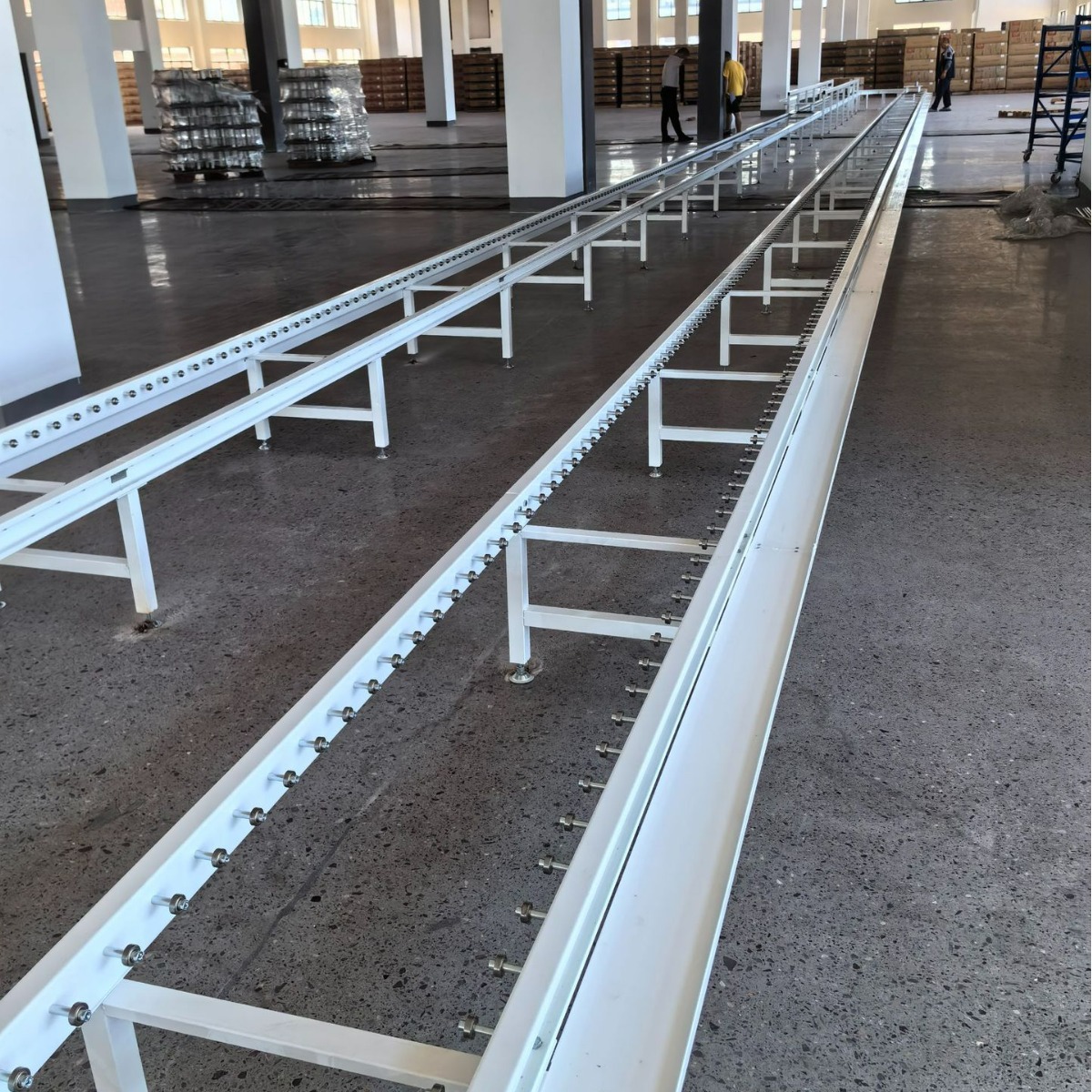 浙江工厂皮带输送机食品流水线传送机包装输送线耐高温链板输送带