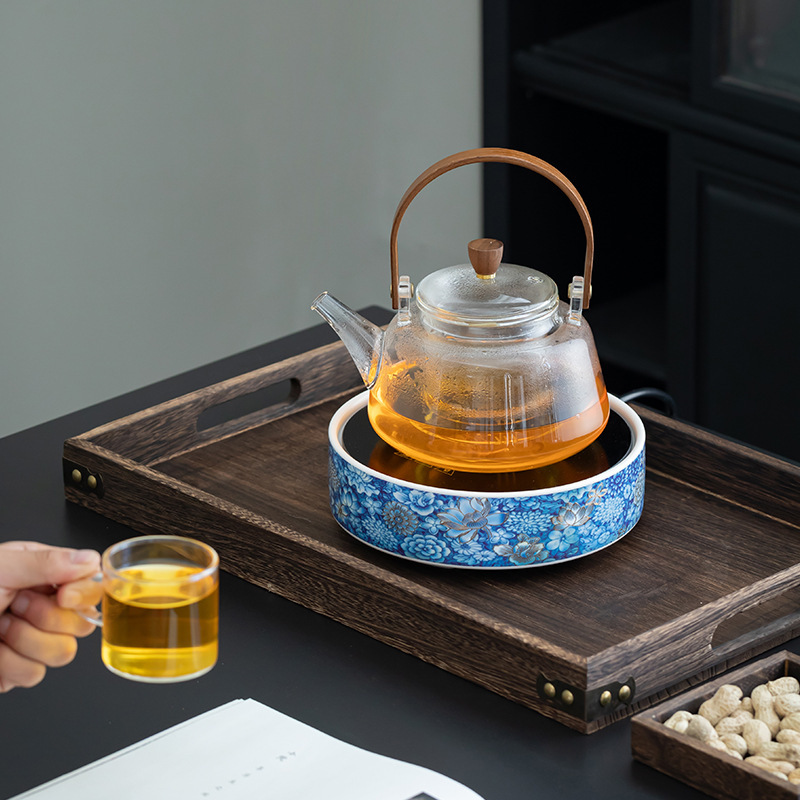 2024 new blue and white tea maker electric pottery stove water ceramic stove high power household scented tea cooking stove