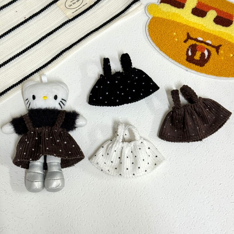 10cm Baby Clothes Long-Legged Kitty Corduroy Suspender Skirt Cotton Doll Skirt Autumn and Winter Maillard Color Baby Clothes