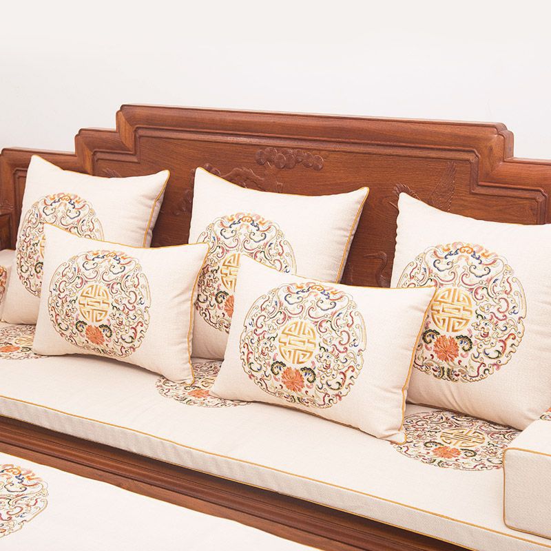 New Chinese-Style Long Armrest Cushion for Sofa, Chair Cushion, Bay Window Cushion, and Luohan Bed Pillow with Core