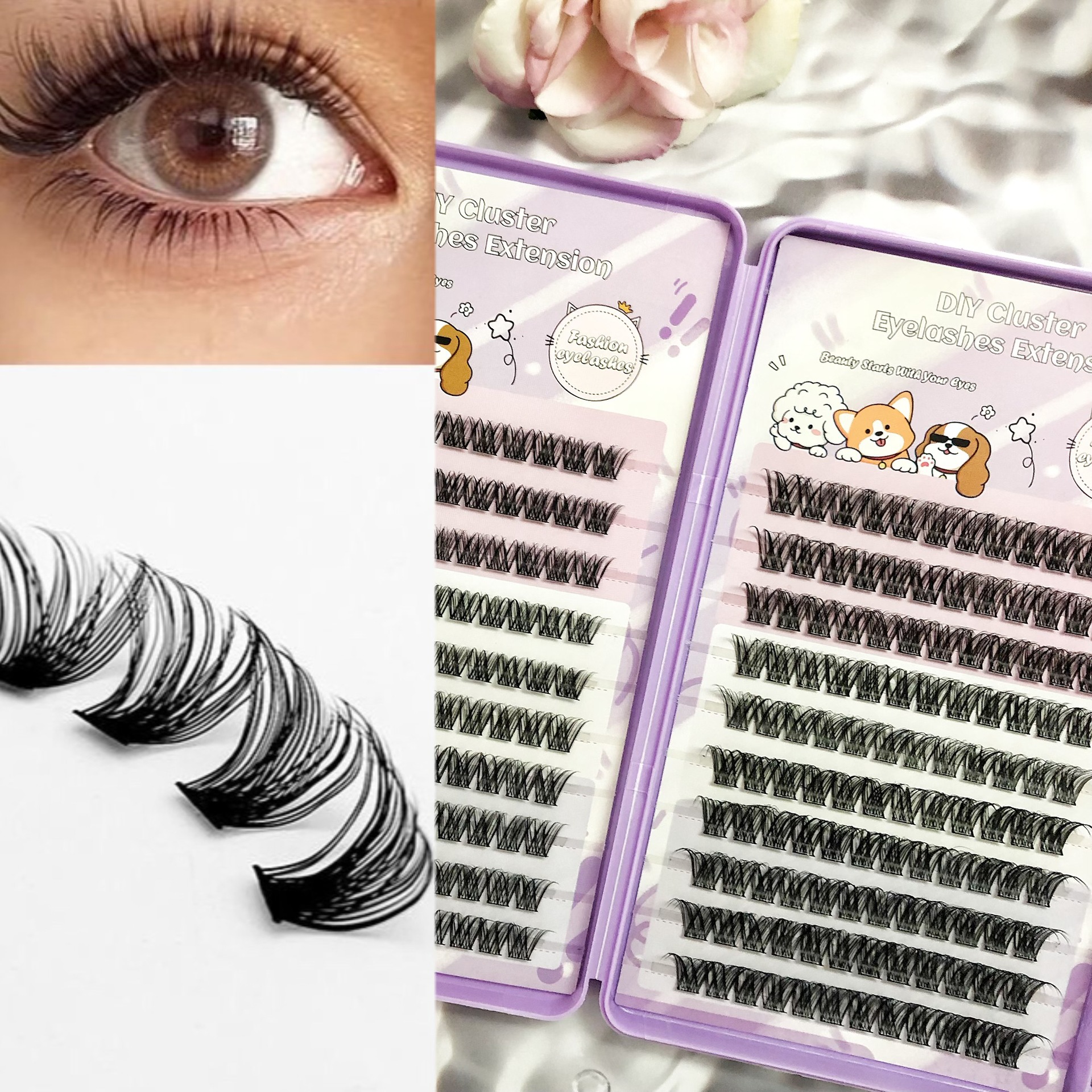 Las pestañas falsas transfronterizas proporcionan pestañas falsas de gran capacidad sin pegamento.