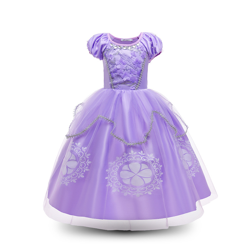 Los niños Sophie princesa vestido Halloween traje de niña pequeña princesa Sofía vestido de comercio exterior ropa infantil vestido de los niños