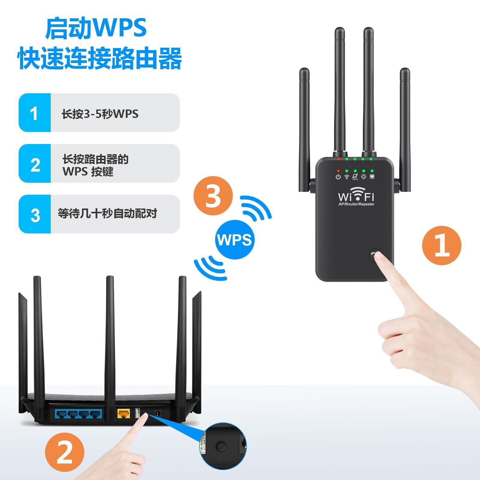New Home Reinforced Wireless Network Amplifier WiFi Signal Expander Router Repeater Extender