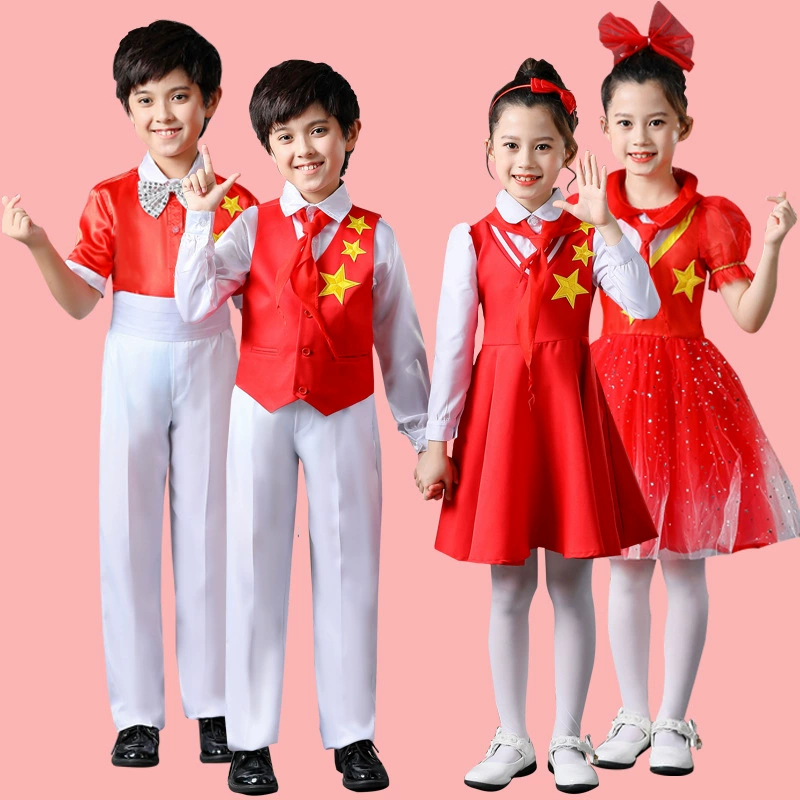 Униформа хора учащихся начальной и средней школы, детская униформа для выступлений, униформа для выступлений по поэзии, униформа для соревнований по пению для мальчиков и девочек.